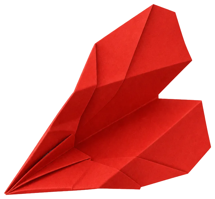 The finished Raven, folded from red paper